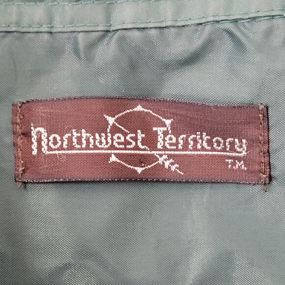 Vintage 90s Northwest-Territory Flannel Button Shirt XL 26x30 Green - Picture 7 of 12